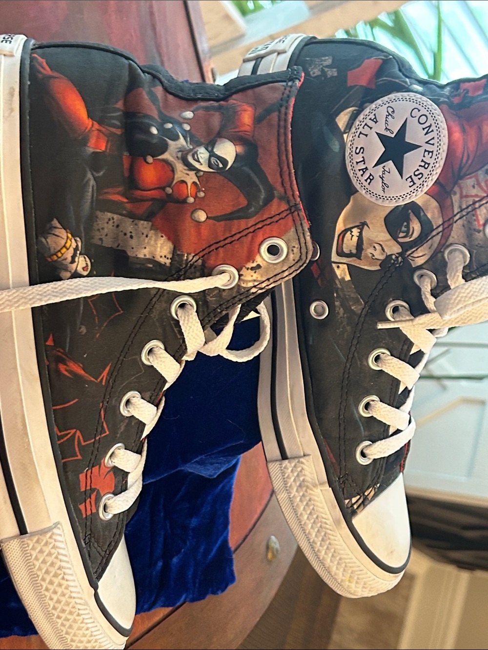 Converse Black/Red Harley Quinn Graphic High Top Sneakers❤️ - Picture 12 of 12